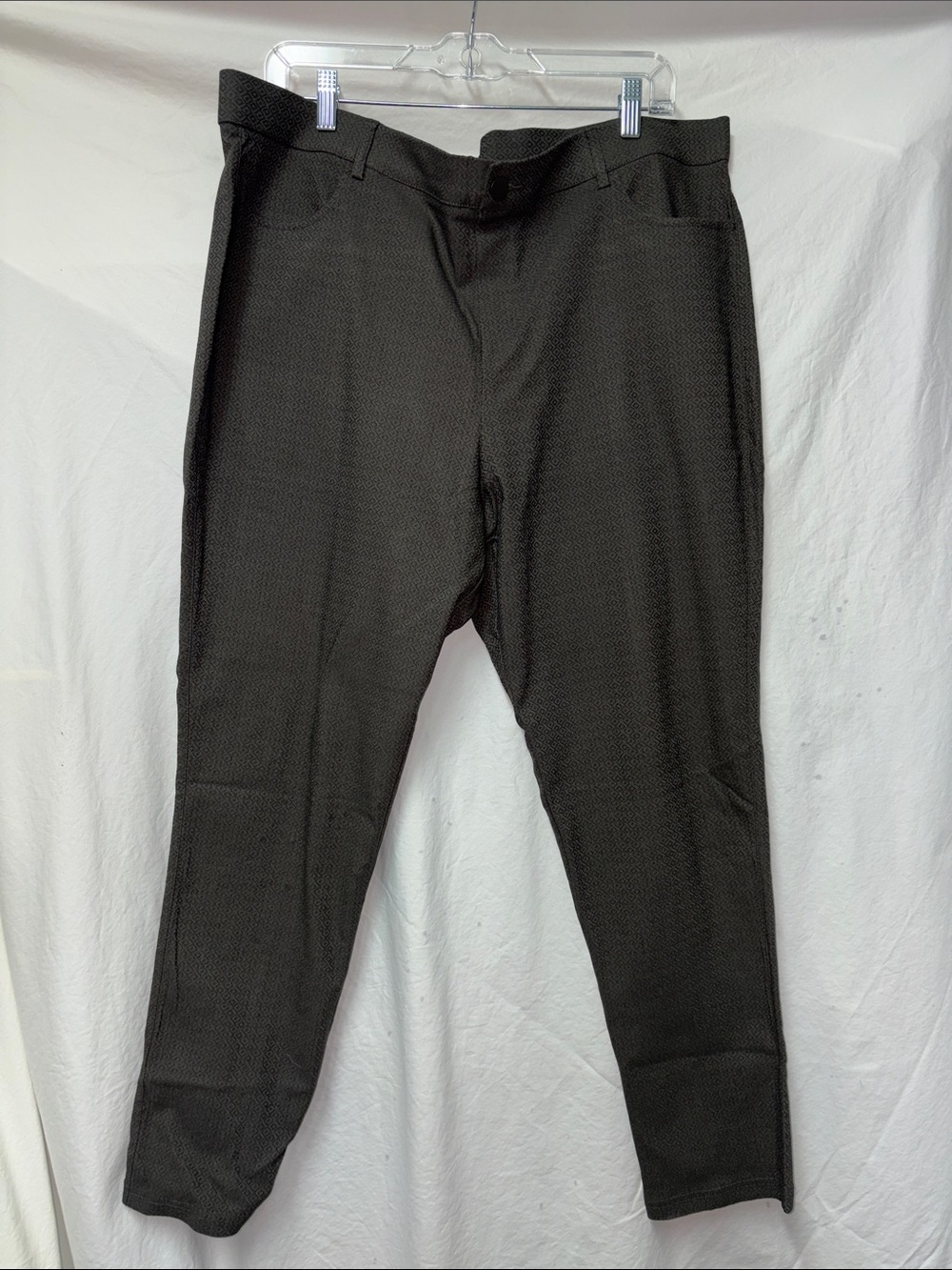 Mario Serrani XXL WOMEN’s Dark Greenish Gray Dress Pants - Subtle Texture #0061